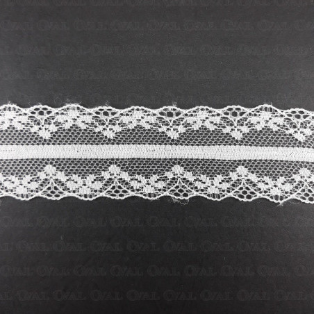 Koronka 38mm/1yard biel 1909