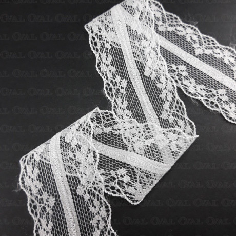 Koronka 38mm/1yard biel 1909