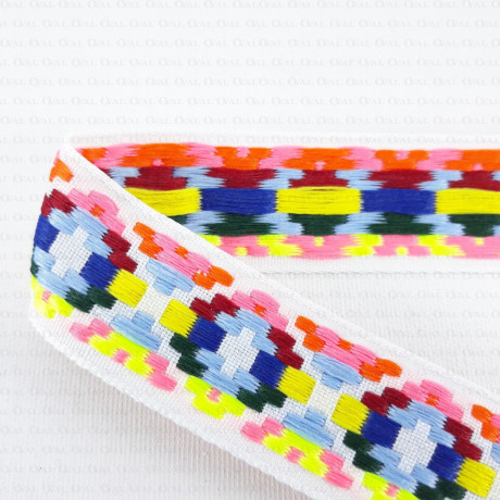 Ethnic decorative ribbon 25mm/10m 3695