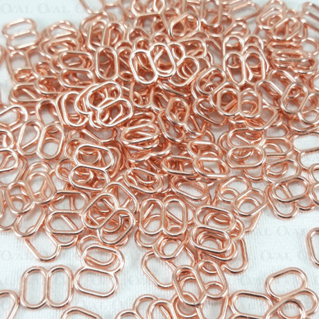 Metal adjuster 6mm/10pcs or 100pcs rose gold 1138
