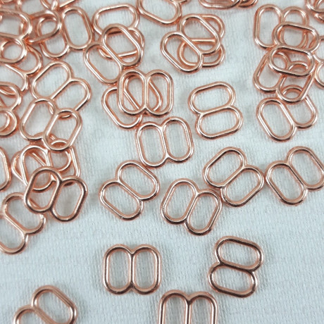 Metal adjuster 6mm/10pcs or 100pcs rose gold 1138