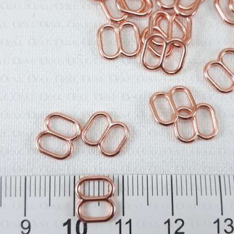 Metal adjuster 6mm/10pcs or 100pcs rose gold 1138