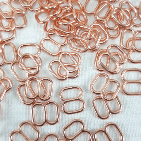 Metal adjuster 6mm/10pcs or 100pcs rose gold 1138