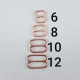 Regulator metalowy 8mm/10 lub 100szt różowe złoto 3699