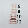 Metal adjuster S 8mm/10 or 100 pcs rose gold 3699