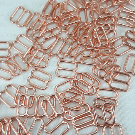 Metal adjuster S 8mm/10 or 100 pcs rose gold 3699