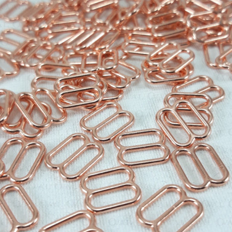 Metal adjuster S 8mm/10 or 100 pcs rose gold 3699