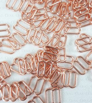 Metal adjuster S 8mm/10 or 100 pcs rose gold 3699