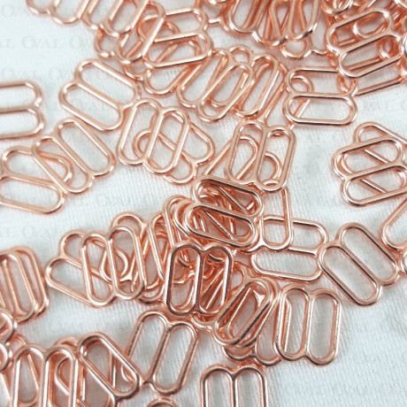 Metal adjuster S 8mm/10 or 100 pcs rose gold 3699