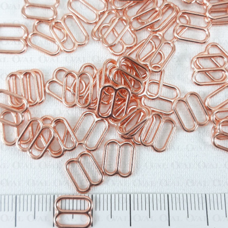 Metal adjuster S 8mm/10 or 100 pcs rose gold 3699
