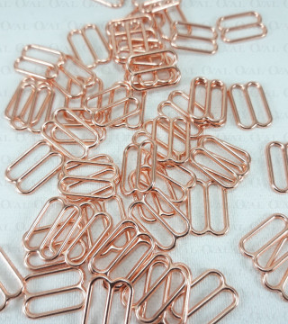 Metal adjuster S 12mm/10 or 100 pcs rose gold 3701