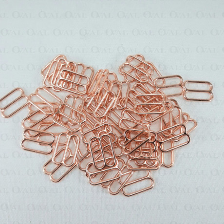 Regulator metalowy 12mm/10 lub 100szt  różowe złoto 3701