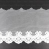 Lace embroidery on tulle 95mm/20y white 3712