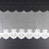 Lace embroidery on tulle 95mm/20y white 3712