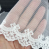 Lace embroidery on tulle 95mm/20y white 3712