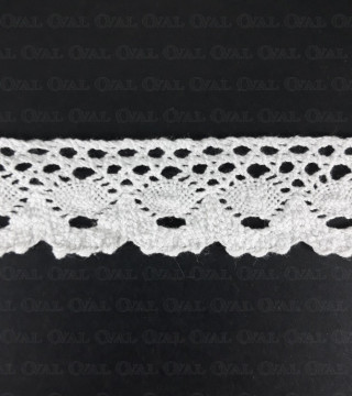 Koronka bawełniana 30mm/1yard  biel  3715