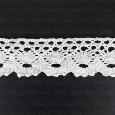 Koronka bawełniana 30mm/1yard  biel  3715