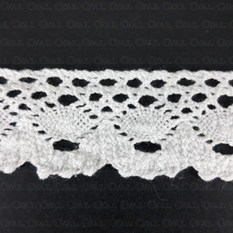 Koronka bawełniana 30mm/1yard  biel  3715