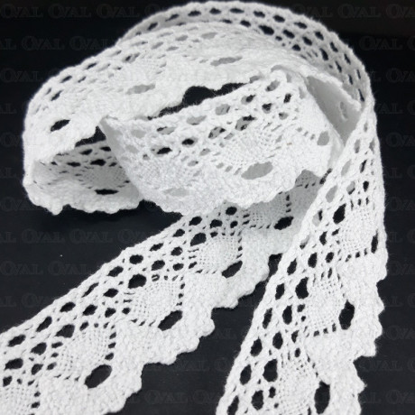 Koronka bawełniana 30mm/1yard  biel  3715