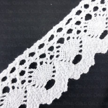 Koronka bawełniana 30mm/1yard  biel  3715