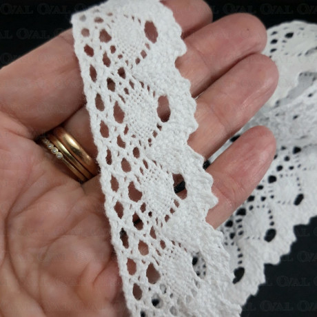 Koronka bawełniana 30mm/1yard  biel  3715