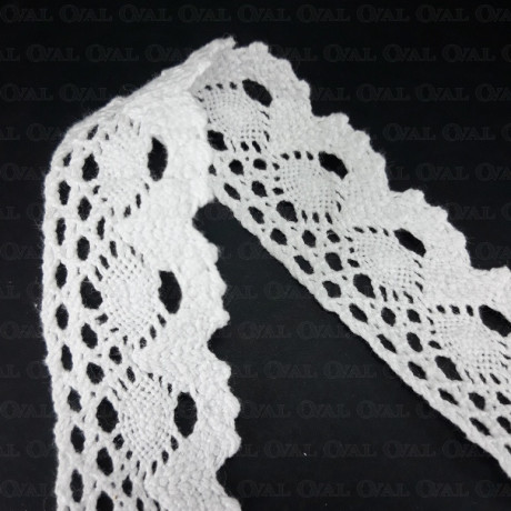 Koronka bawełniana 30mm/1yard  biel  3715