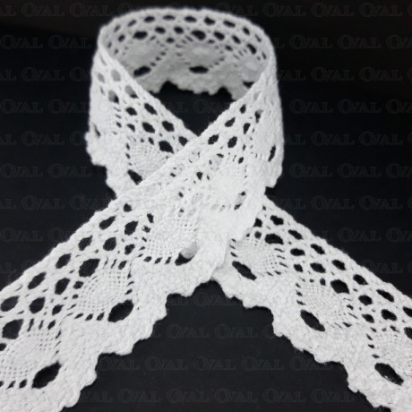 Koronka bawełniana 30mm/1yard  biel  3715