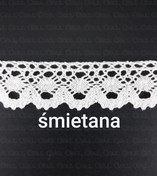 Koronka bawełniana 30mm/1yard  śmietana  3716
