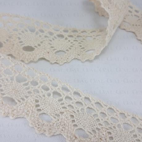 Cotton lace 30mm/1 yard ecru 3717