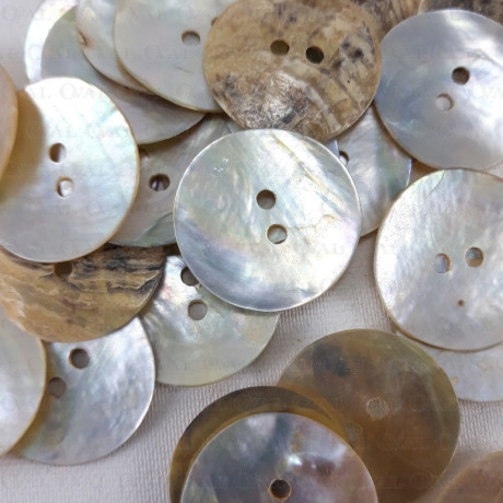 Natural shell button J 25.4mm/200pcs 750