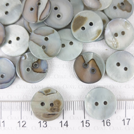 Button made of natural shell 11.5mm, 13mm / 10 pieces 798