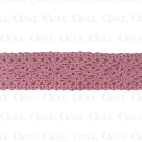 Koronka bawełniana róż 24mm/1 lub 25yard  3136