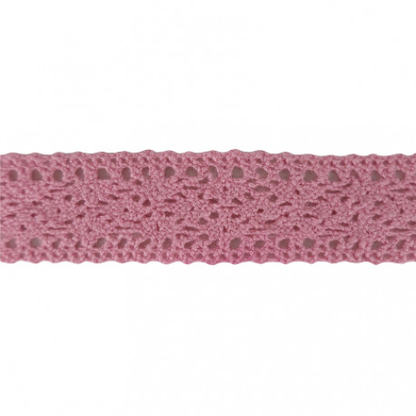 Koronka bawełniana róż 24mm/1 lub 25yard 3136 - 19810