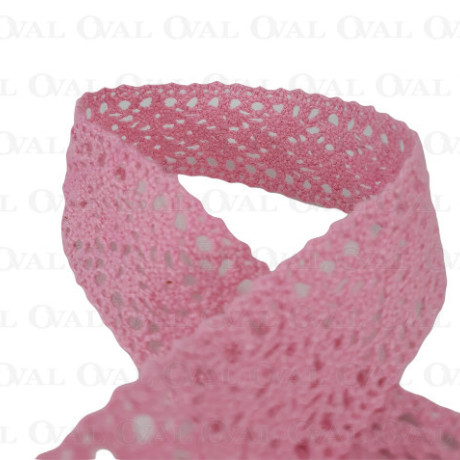 Koronka bawełniana róż 24mm/1 lub 25yard  3136