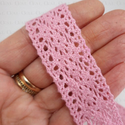 Koronka bawełniana róż 24mm/1 lub 25yard 3136 Koronka bawełniana róż 24mm/1 lub 25yard 3136