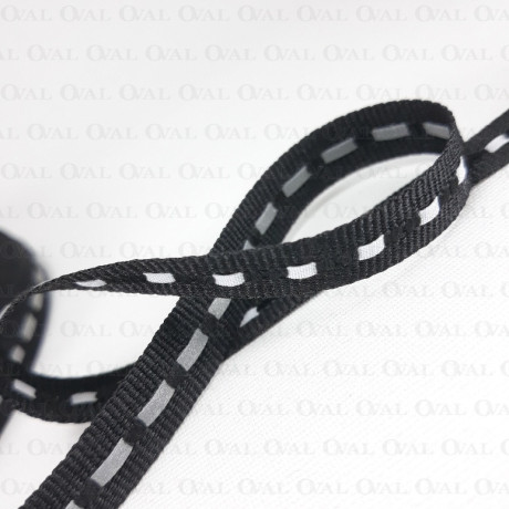 Taśma rypsowa z odblaskiem 10mm/25m   1806