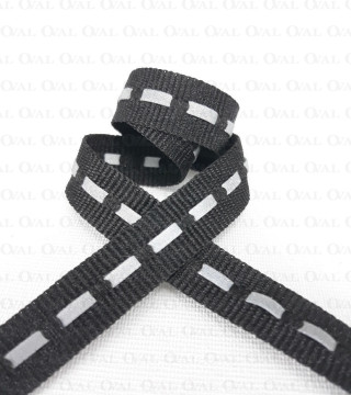 Taśma rypsowa z odblaskiem 10mm/25m   1806