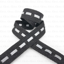 Taśma rypsowa z odblaskiem 10mm/25m 1806 Taśma rypsowa z odblaskiem 10mm/25m 1806