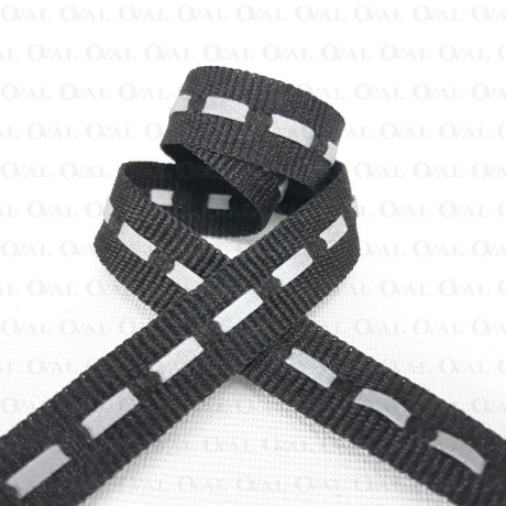 Taśma rypsowa z odblaskiem 10mm/25m   1806