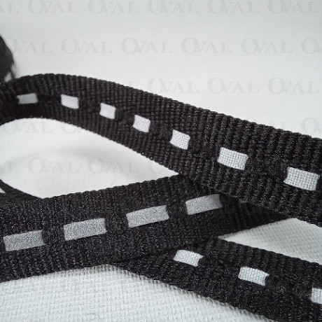 Taśma rypsowa z odblaskiem 10mm/25m   1806