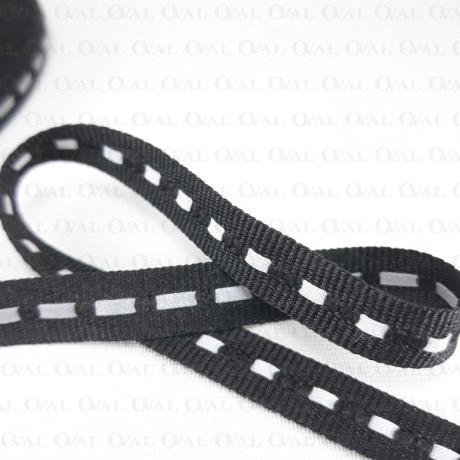 Taśma rypsowa z odblaskiem 10mm/25m   1806