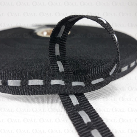 Taśma rypsowa z odblaskiem 10mm/25m   1806