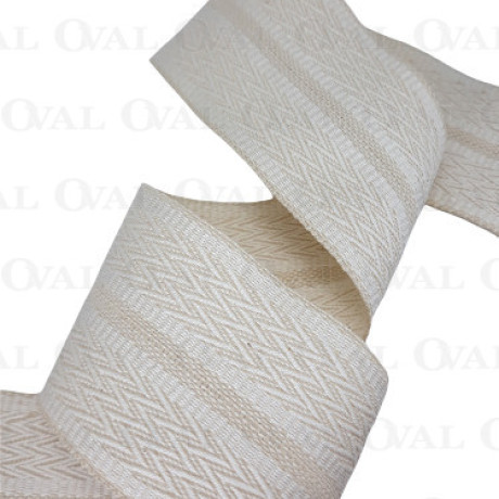 Taśma ozdobna 55mm/1m   ecru z beżem  2139