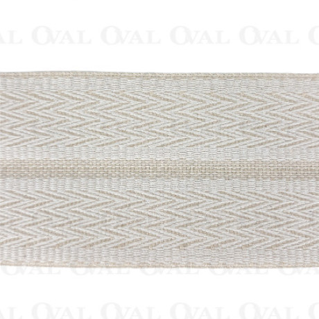 Decorative ribbon 55mm/1m ecru with beige 2139