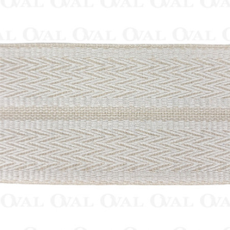 Decorative ribbon 55mm/1m ecru with beige 2139