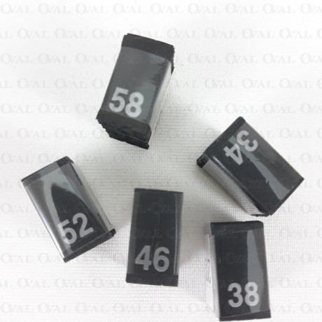 Wszywki rozmiarowe 34-60  czarne 3772