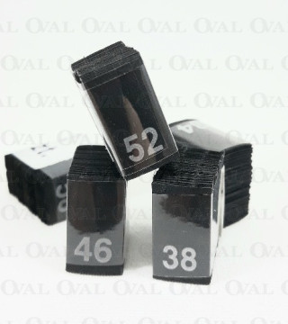 Wszywki rozmiarowe 34-60  czarne 3772