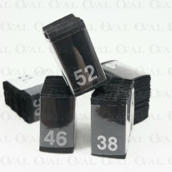 Wszywki rozmiarowe 34-60 czarne 3772 Wszywki rozmiarowe 34-60 czarne 3772