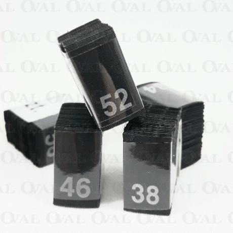 Wszywki rozmiarowe 34-60  czarne 3772