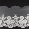 Lace embroidery on tulle 90 mm / 14 y cream 3799